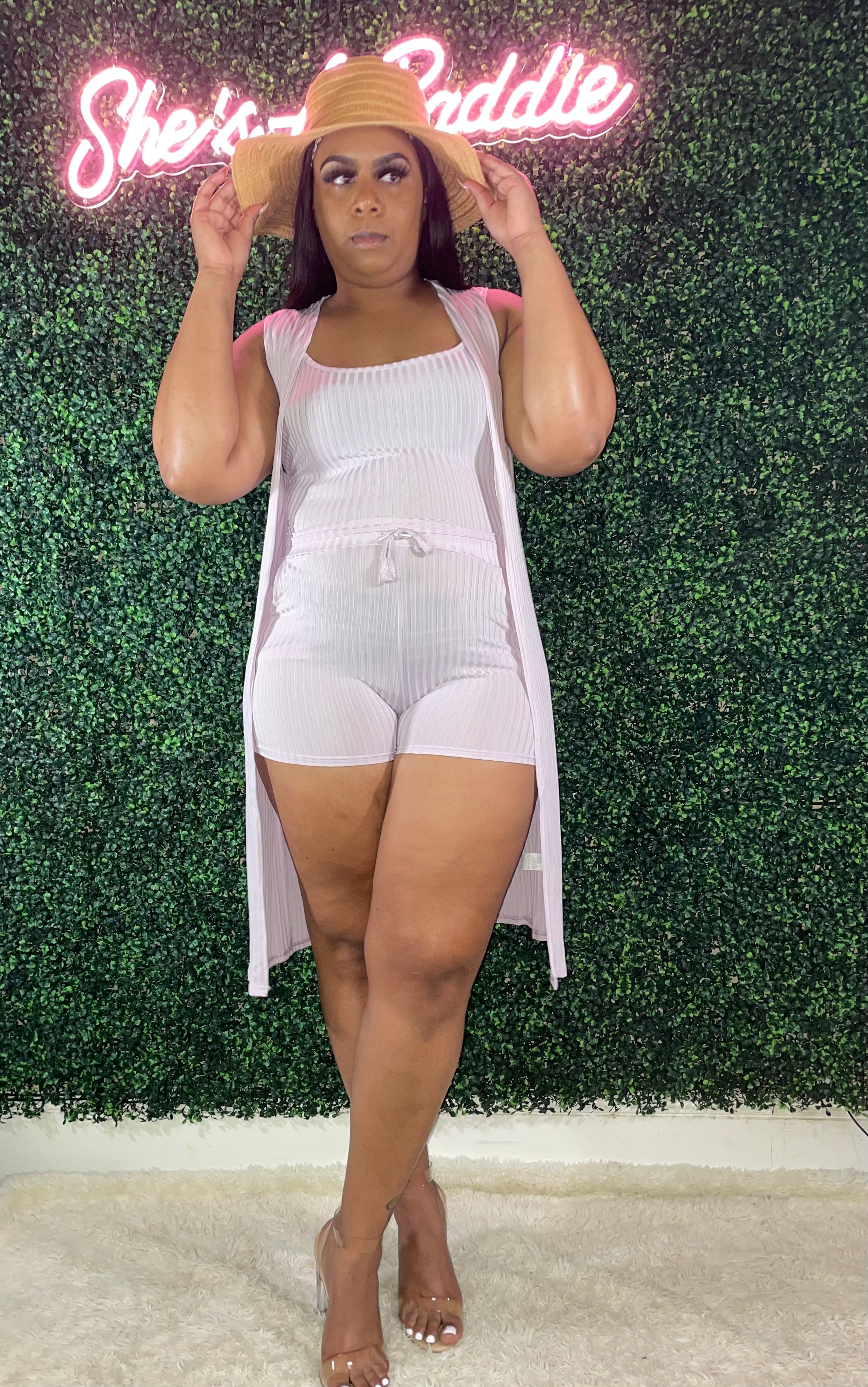Lavender Poncho set
