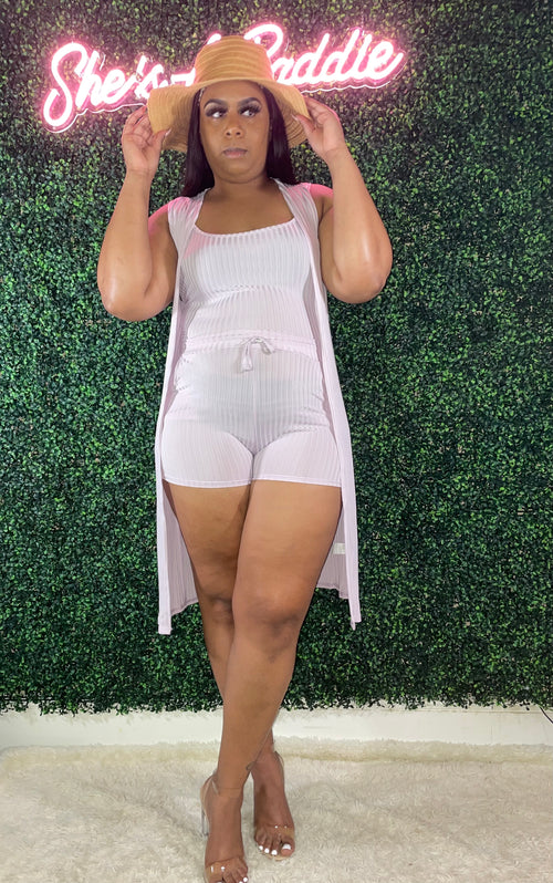 Lavender Poncho set