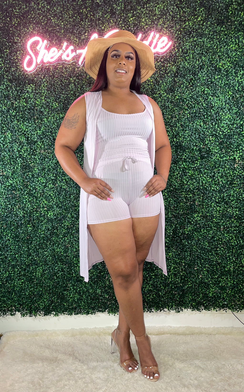 Lavender Poncho set